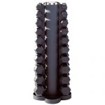Pulse 115F Chrome Plated & Black Rubber Convered Hex Dumbbell 1