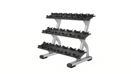 Precor DBR0814 3 Tier, 10 Pair Dumbbell Rack